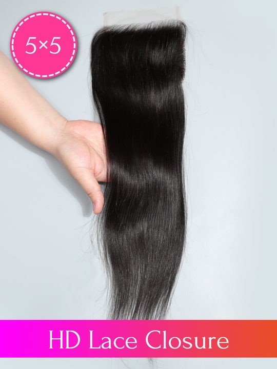 Straight Hair 5X5 inch HD Lace Closure