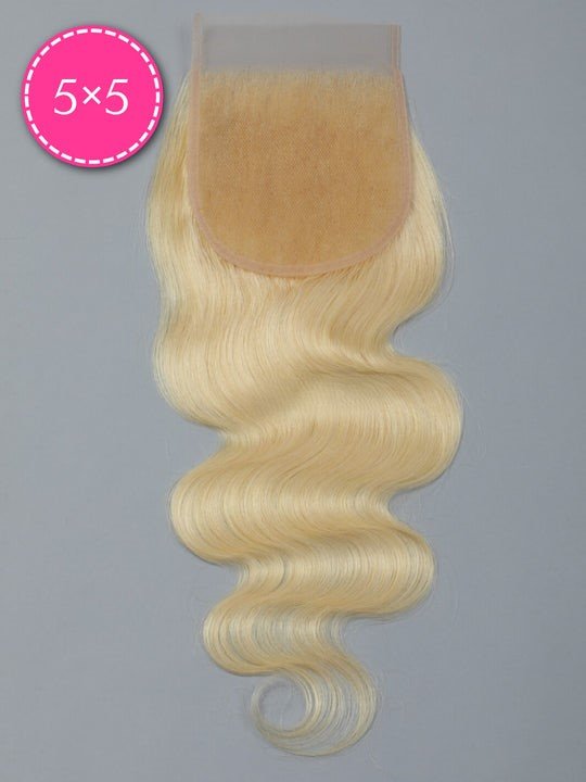 613 Blonde Hair 5x5 Body Wave HD Lace Closure